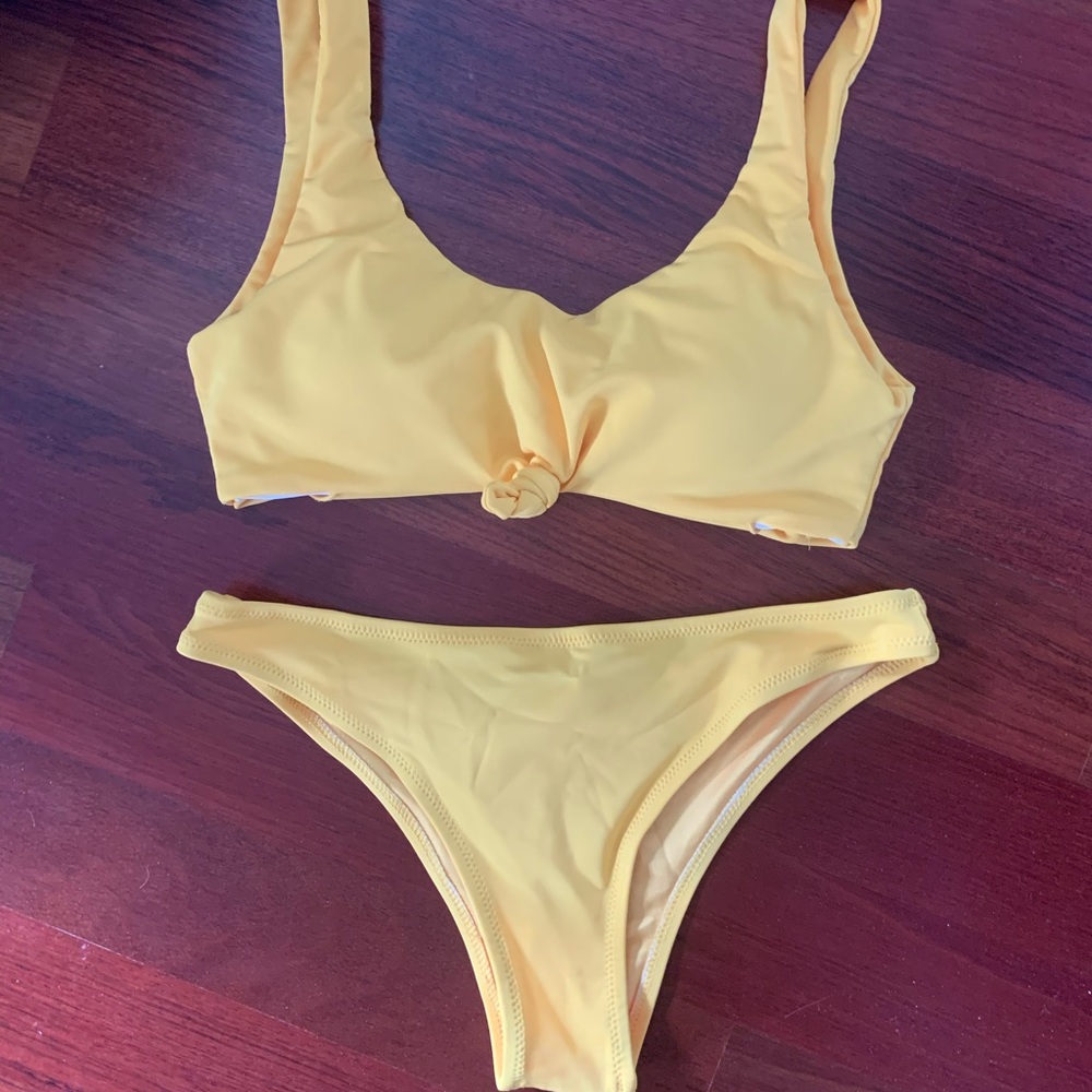 ZAFUL yellow tied bikini